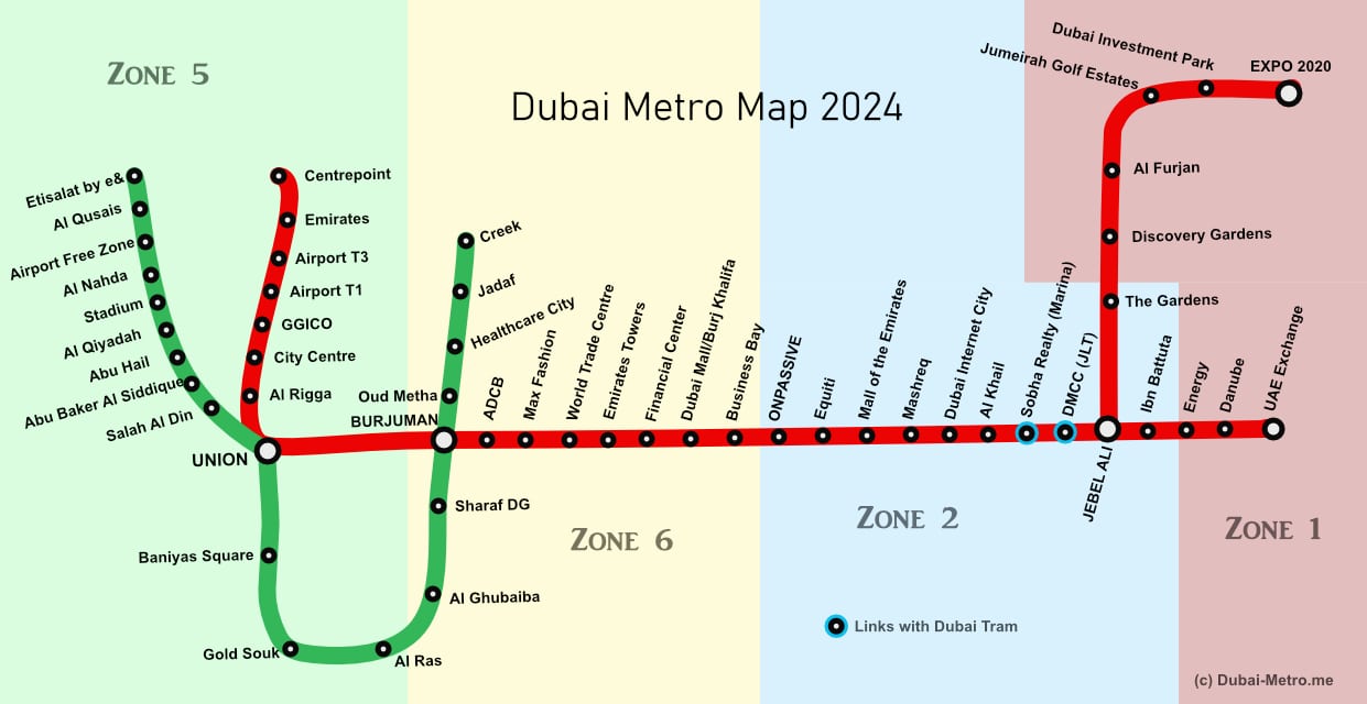 نقشه مترو دبی 2024