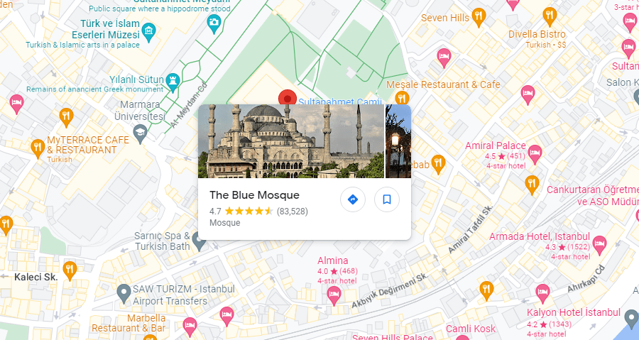 نقشه مسجد آبی استانبول
