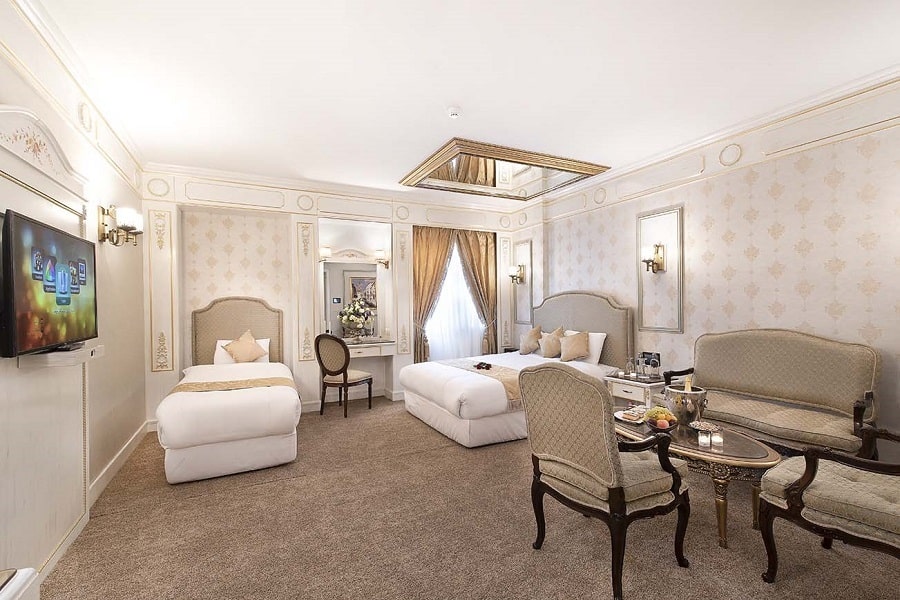 اتاق دونفره لوکس هتل قصر مشهد