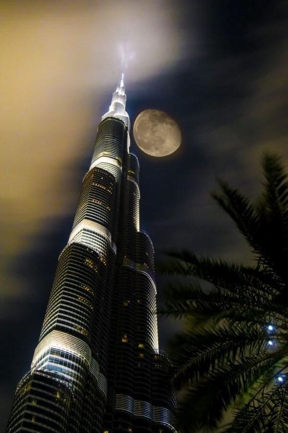 عکس برج خلیفه در شب