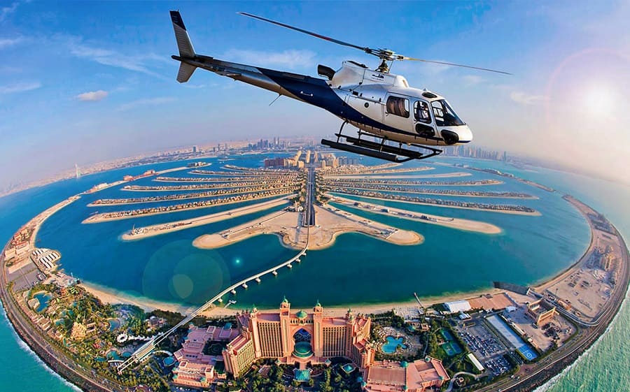 تفریحات لاکچری دبی: هلیکوپتر سواری در دبی